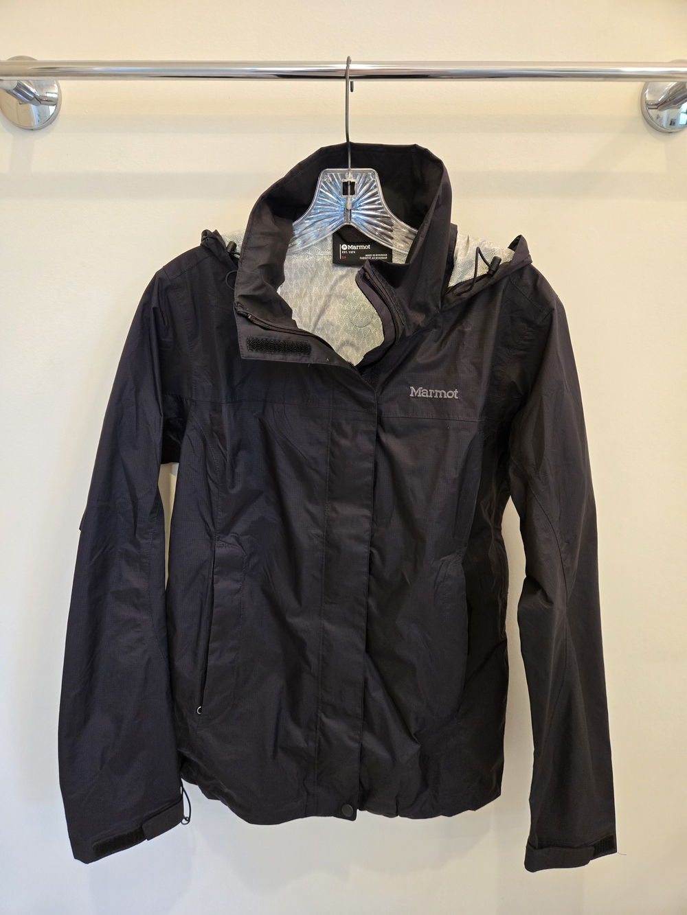 Marmot Women's Black Hooded Waterproof Jacket